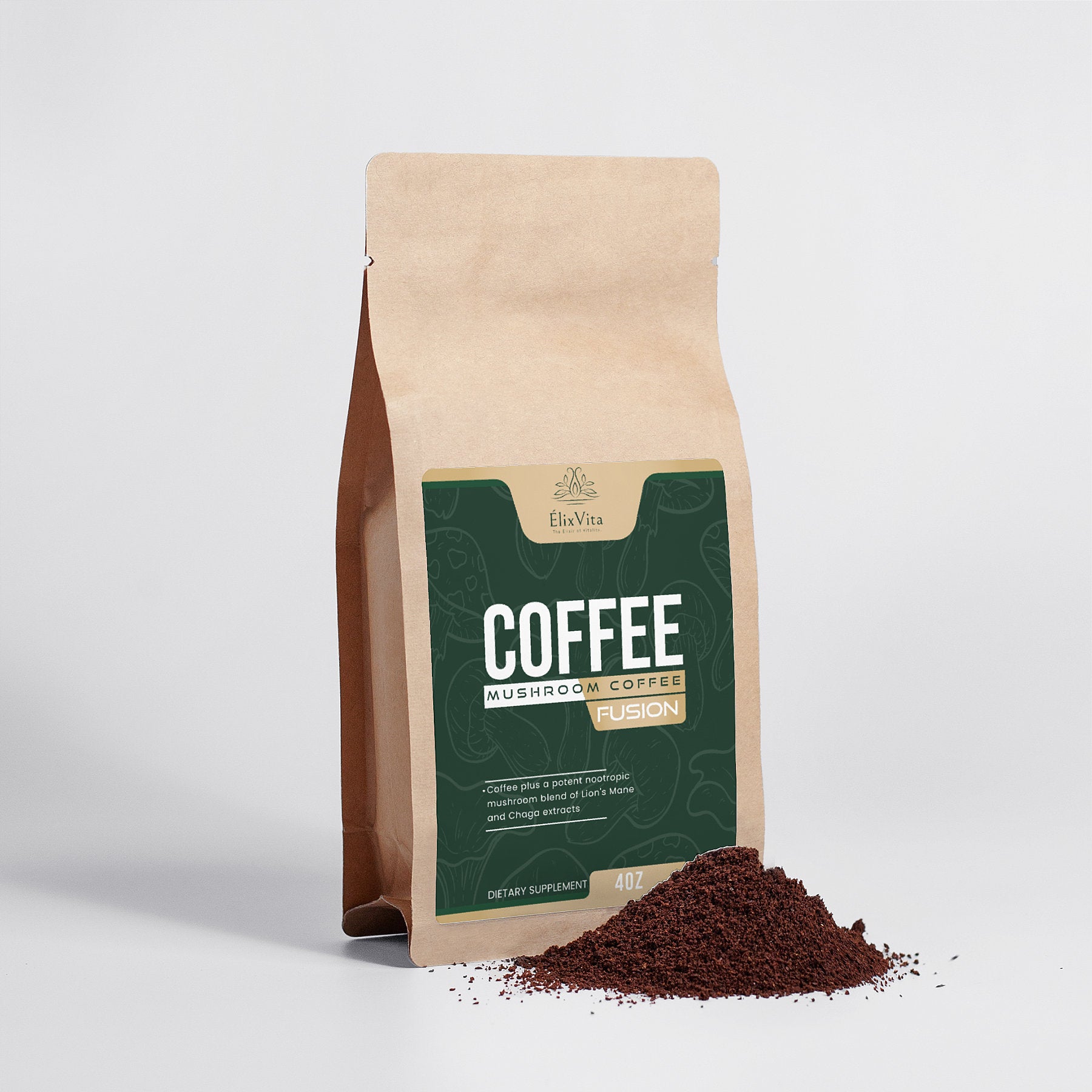 Mushroom Coffee Fusion - Lion’s Mane & Chaga 4oz